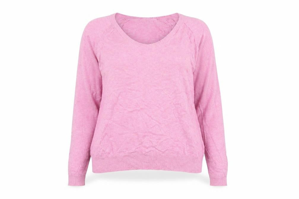 GAP Women's Pink Cotton Scoop Neck Long Sleeve Pullover Jumper Size S