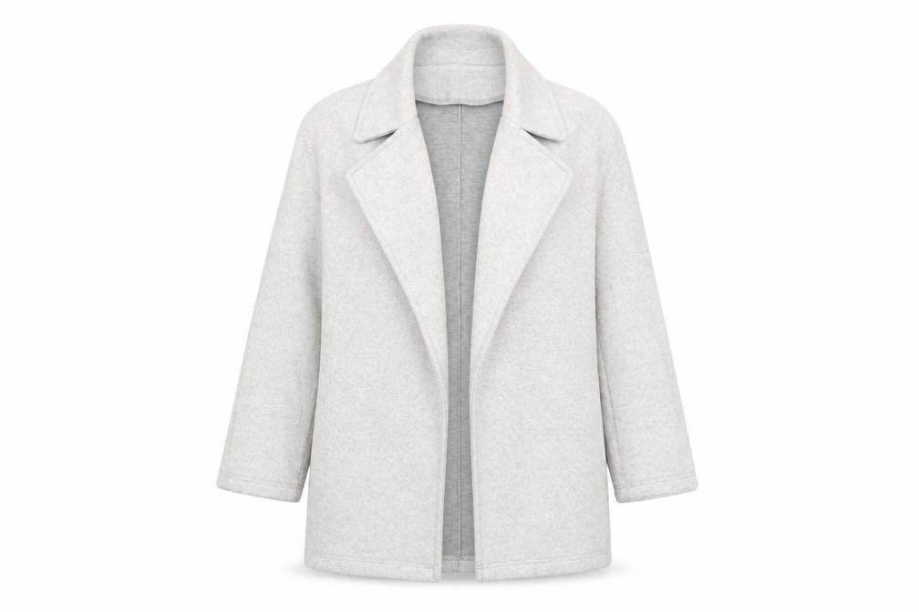 Zara Women Grey Mid-Length Polyester Overcoat Size 8 Collared