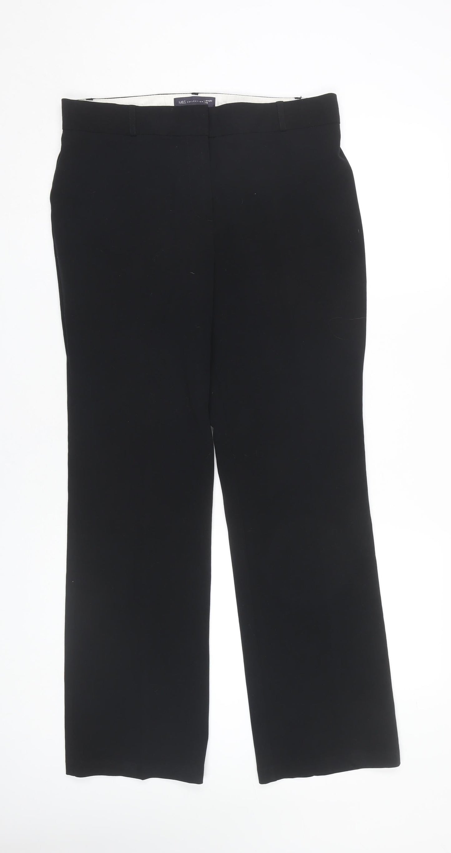 Marks and Spencer Women’s Black Size 12 Straight Leg Dress Pants