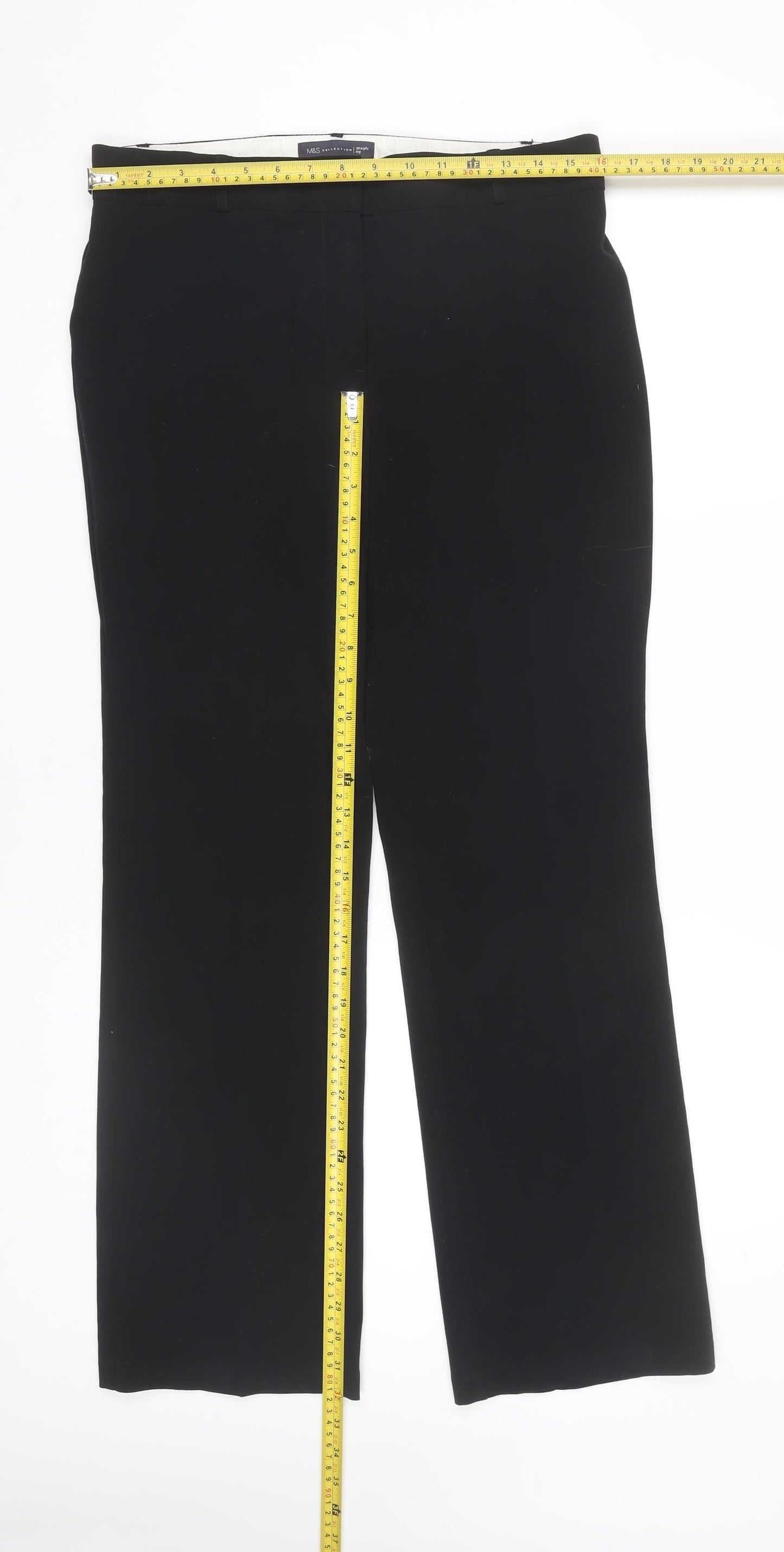 Marks and Spencer Women’s Black Size 12 Straight Leg Dress Pants