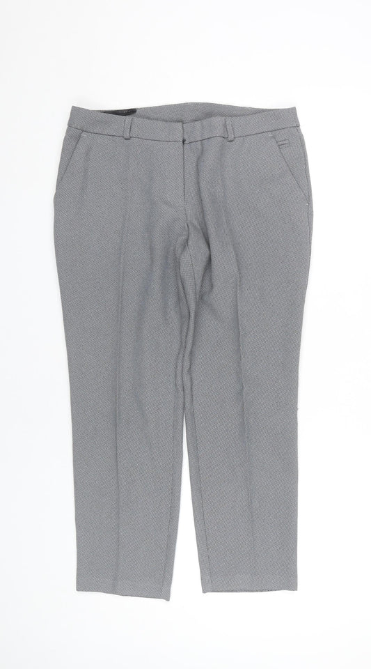 Dorothy Perkins Women’s Grey Herringbone Dress Trousers Size 10