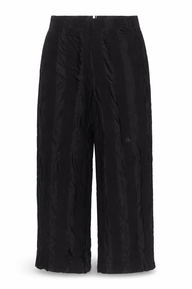 Topshop Women’s Black Striped Straight Leg Trousers UK 12