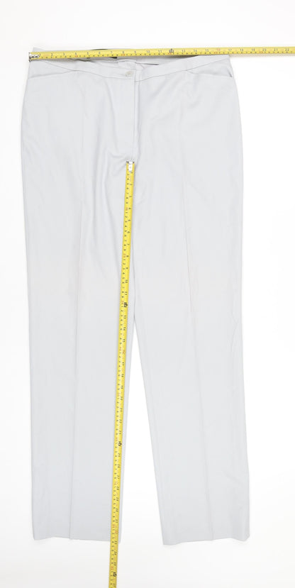 Michèle Women's Grey Extra Slim Leg Trousers Size 16
