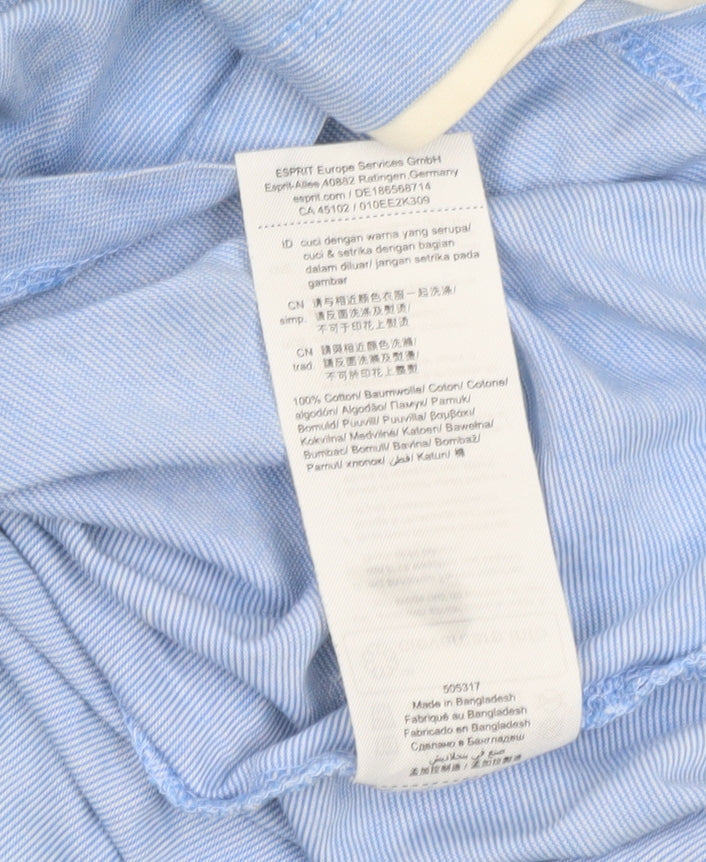Esprit Men's Blue Short Sleeve Cotton Crew Neck T-Shirt Size S