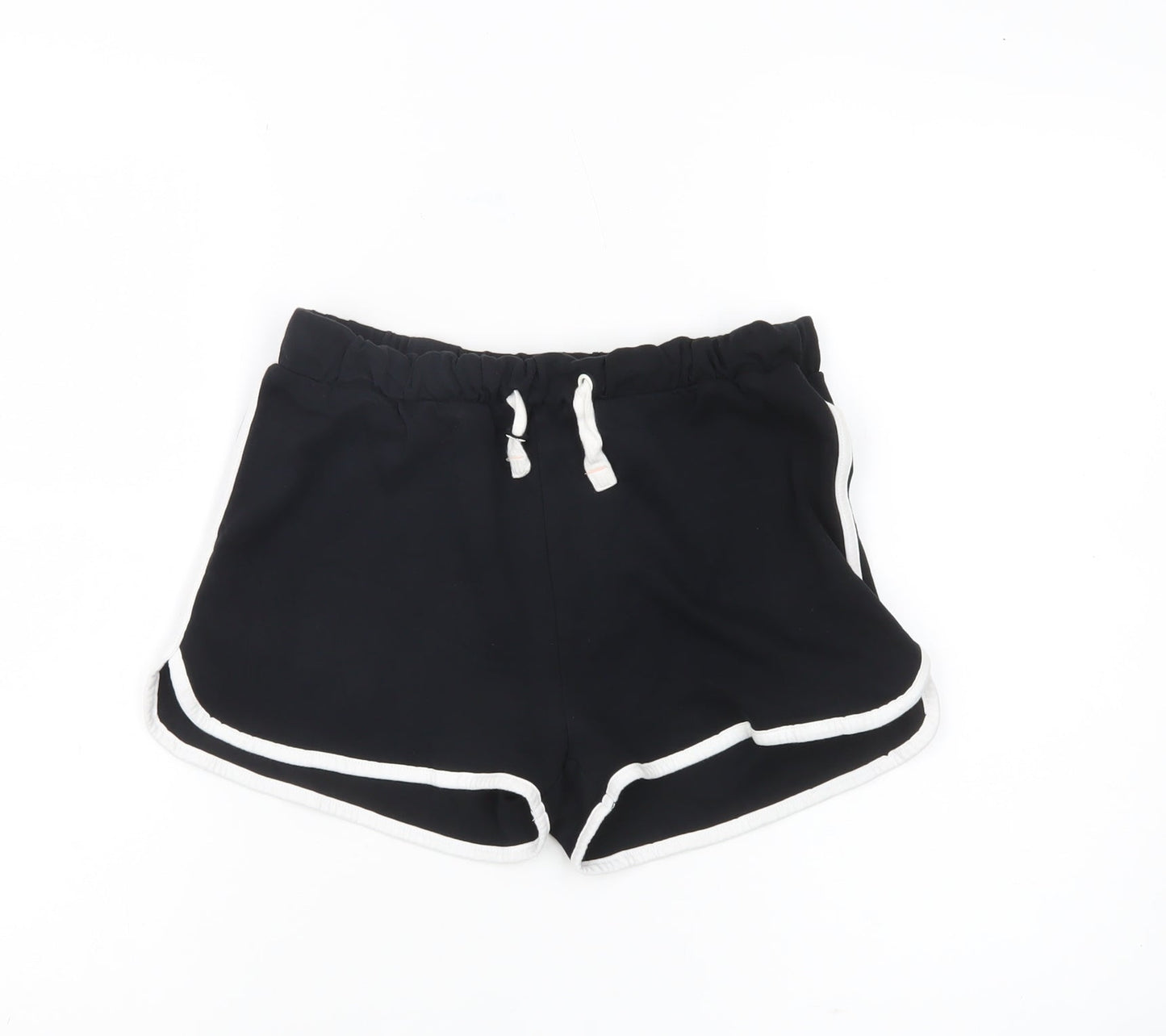 Marks and Spencer Girls Black Sweat Shorts 13-14Y Elastic Waist Activewear