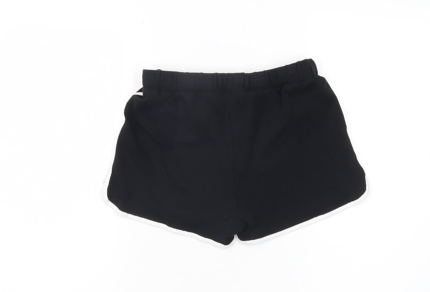 Marks and Spencer Girls Black Sweat Shorts 13-14Y Elastic Waist Activewear