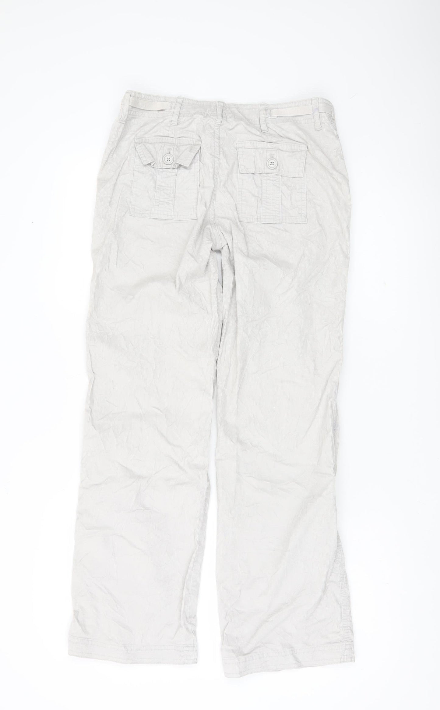GAP Women’s Beige Cargo Straight Trousers Size 4 Cotton Blend