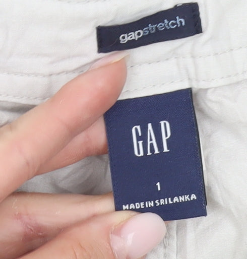 GAP Women’s Beige Cargo Straight Trousers Size 4 Cotton Blend
