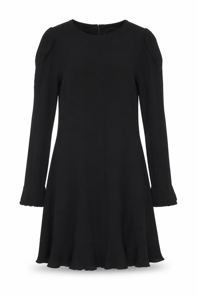 Marks & Spencer Womens Black Viscose Shift Dress Size 8