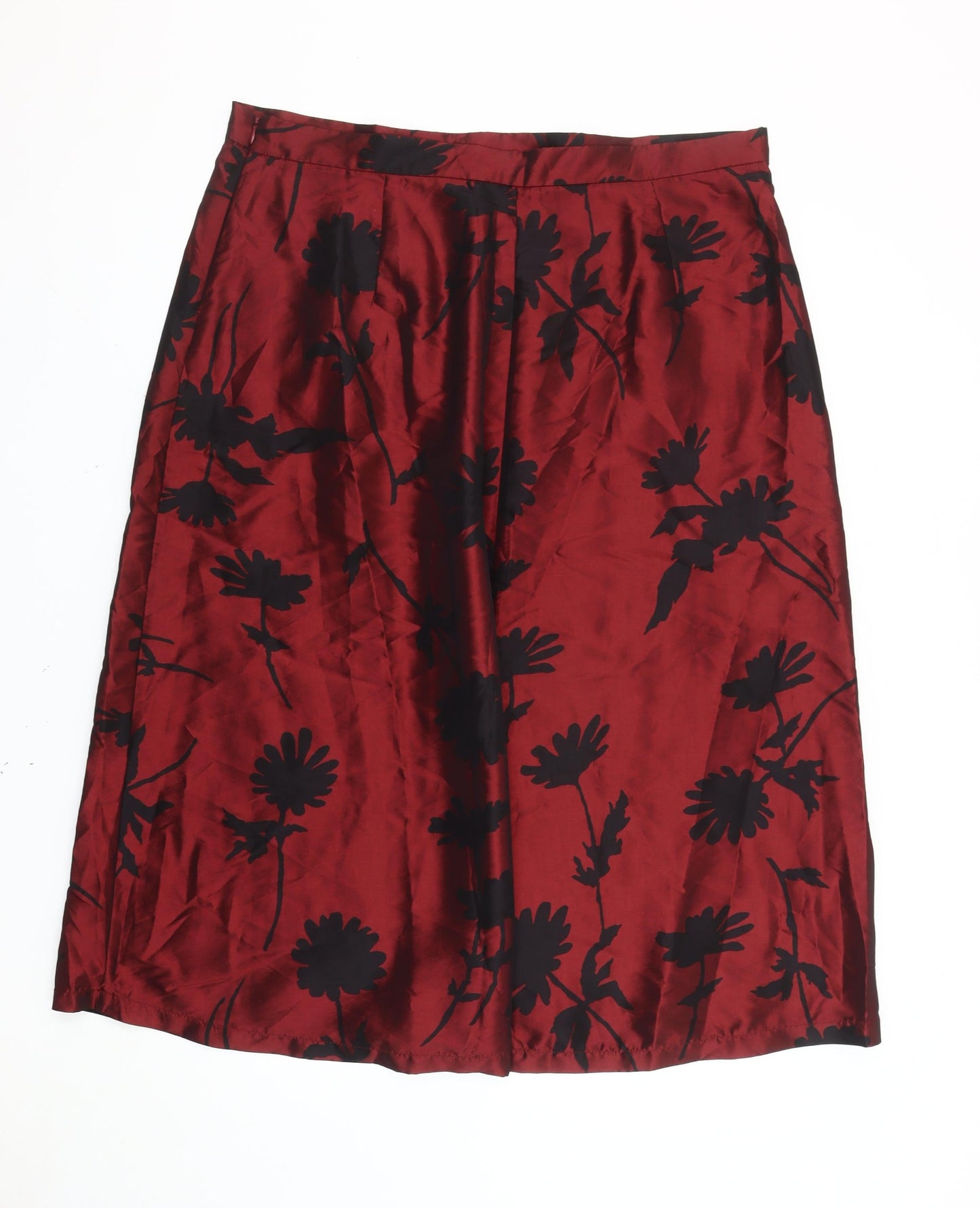 Finery Women’s Red Black Floral Midi Pencil Skirt Size 20