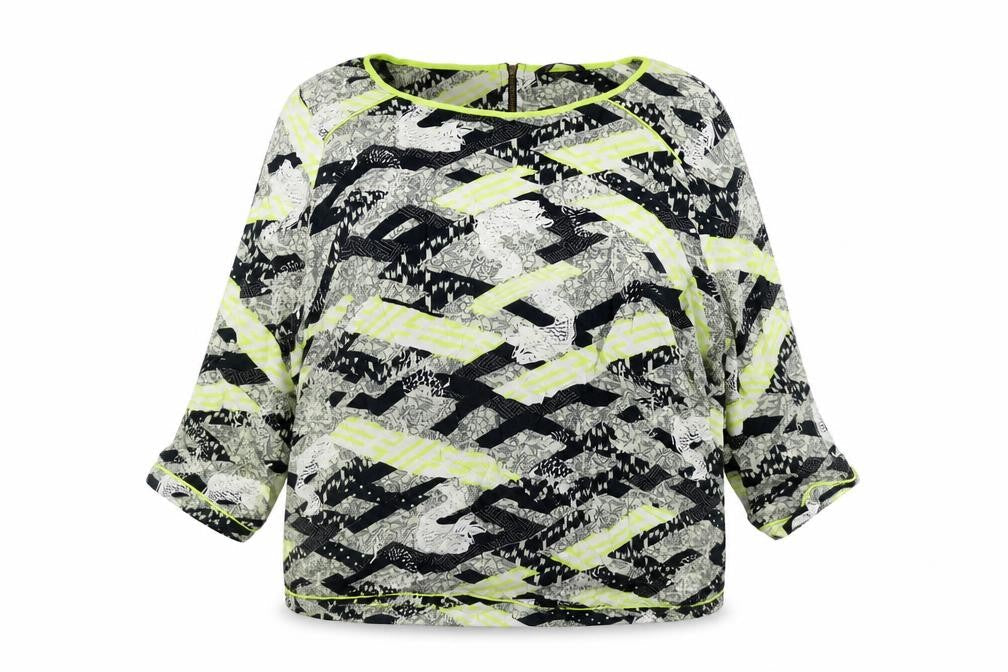 Marks & Spencer Women’s Multicoloured Tunic Blouse Size 22 Viscose Zip Detail