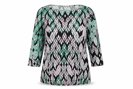 Market & Spruce Womens Multicoloured Geometric Tunic Top M