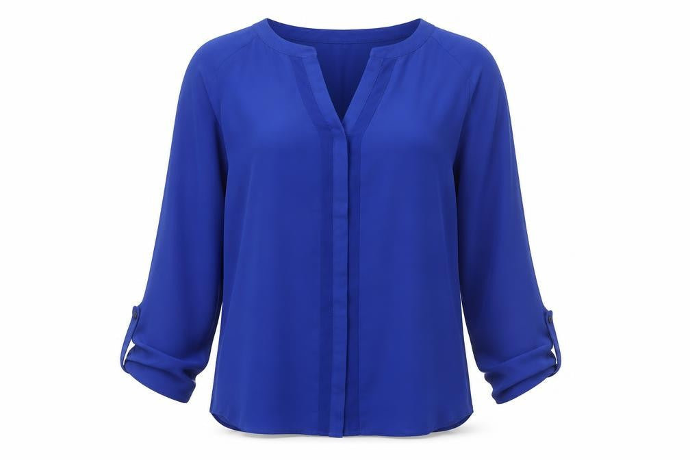 Warehouse Women’s Blue Size 10 V-Neck Chiffon Blouse