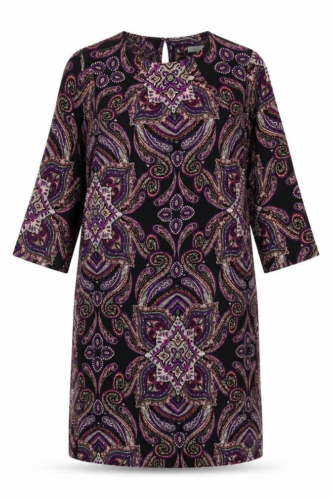 Marks & Spencer Womens Multicoloured Paisley Shift Dress Size 14
