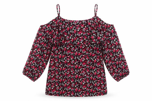 George Women’s Multicoloured Floral Cold Shoulder Blouse UK 10