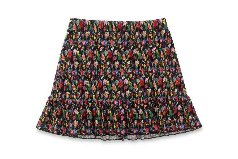 Topshop Women’s Petite Multicoloured Floral Pleated Skirt Size 6