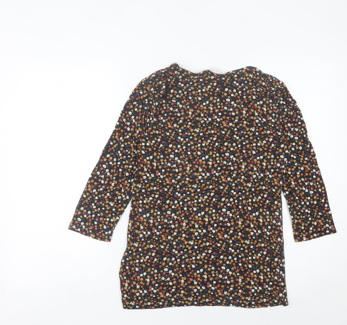 Mamalicious Women’s Multicoloured Floral Wrap Blouse M 3/4 Sleeve V-Neck
