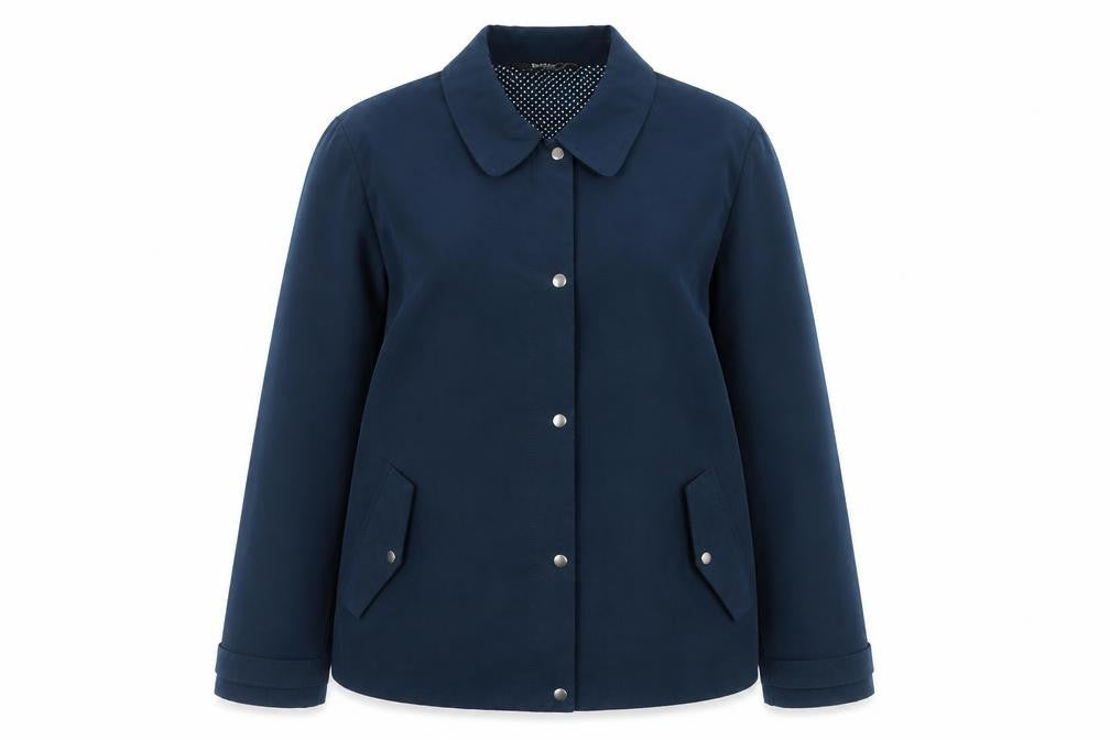 Bonmarché Womens Blue Mid-Length Button Jacket Size 14 Casual Workwear