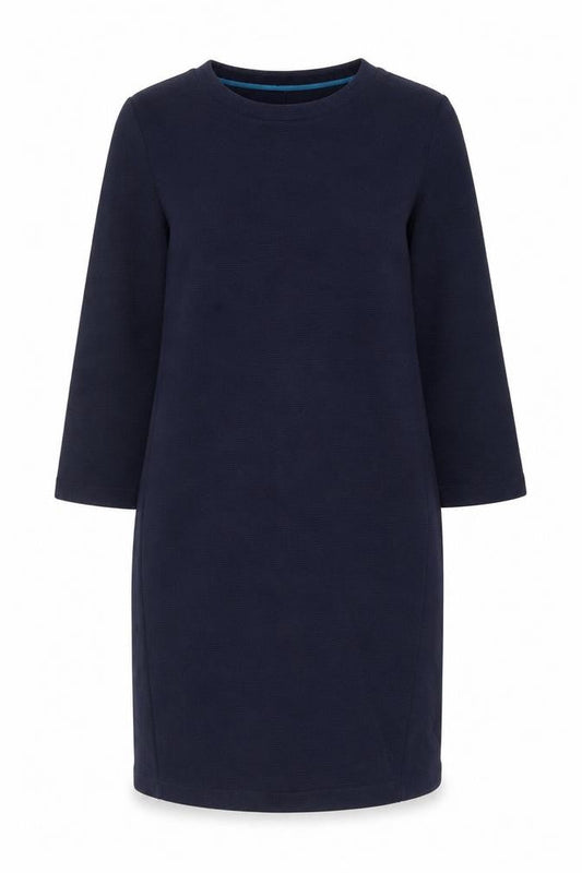 Boden Women’s Blue Shift Dress Size 10 Knee Length 3/4 Sleeve