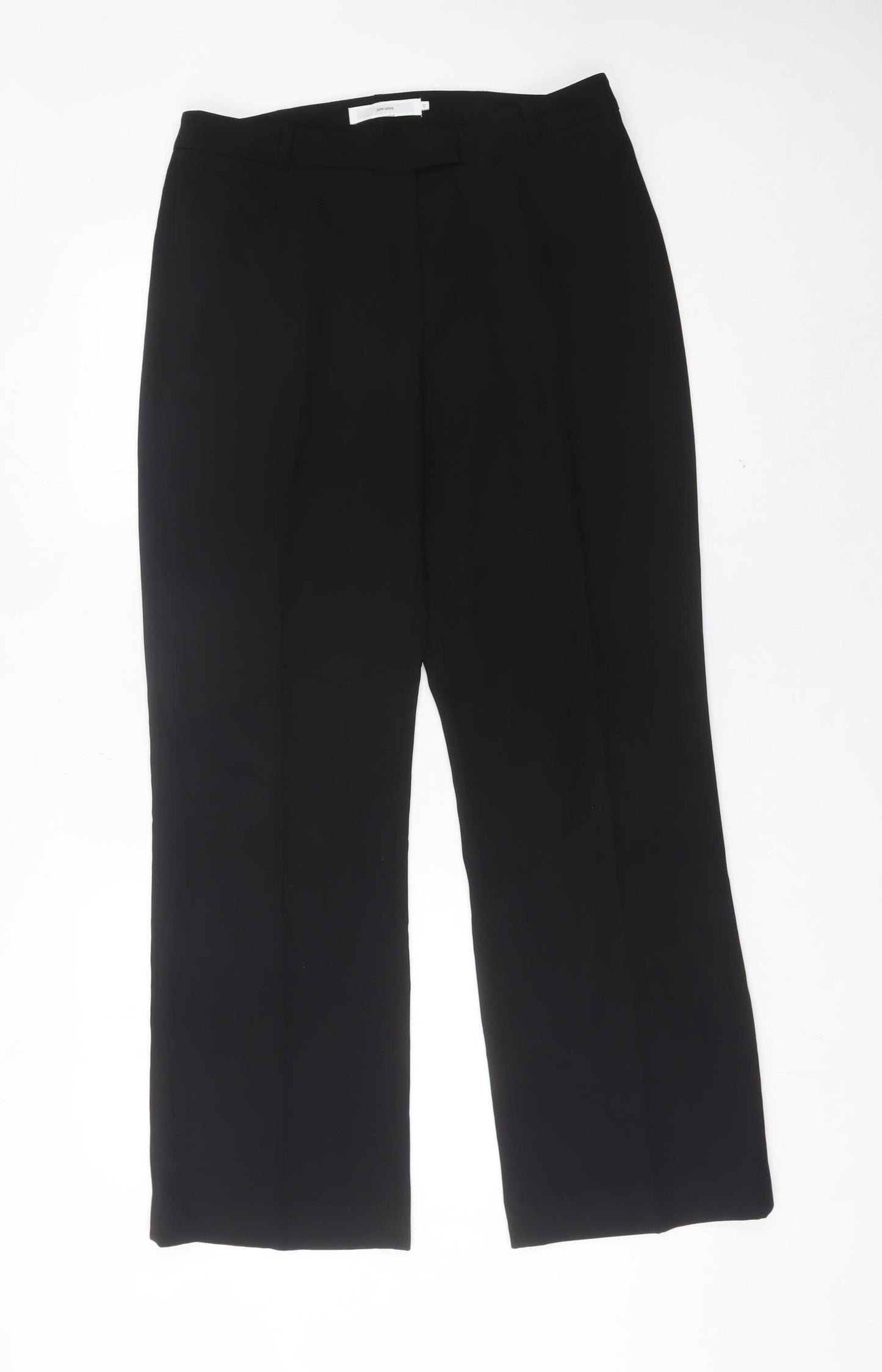 John Lewis Womens Black Size 12 Straight Leg Dress Pants