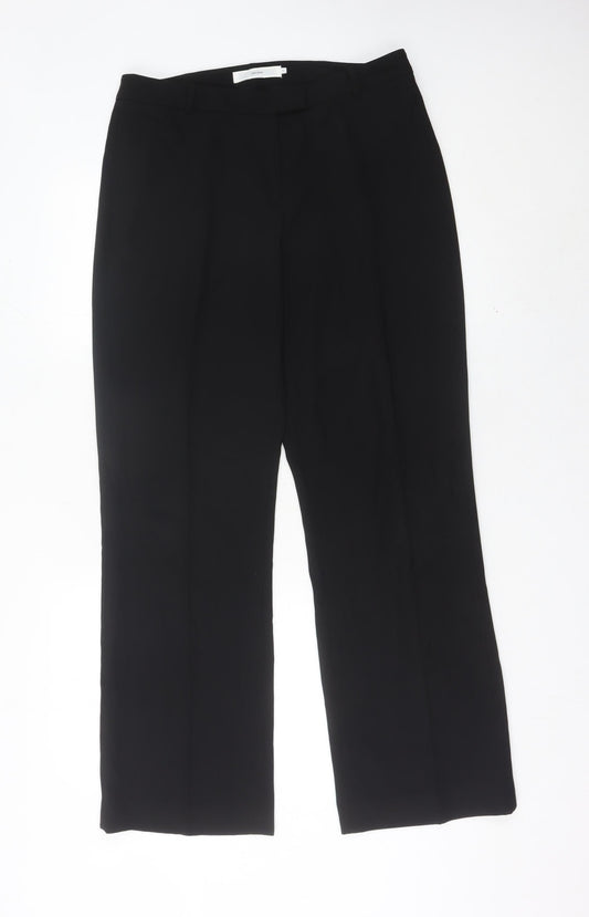 John Lewis Womens Black Size 12 Straight Leg Dress Pants