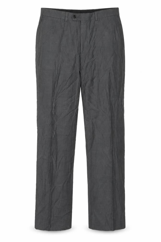 Next Men’s Grey 32L Formal Dress Pants Wool Blend Pleated