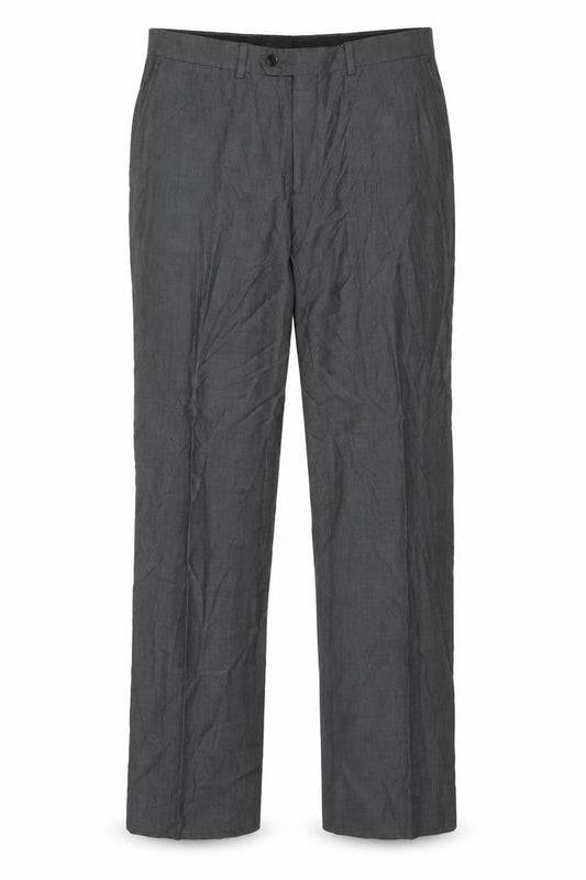 Next Men’s Grey 32L Formal Dress Pants Wool Blend Pleated