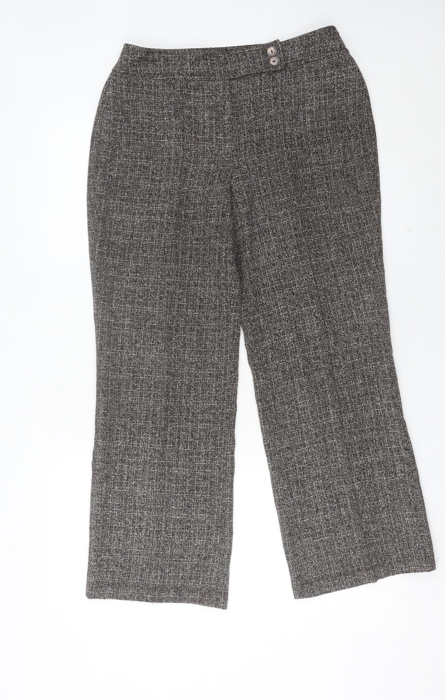Debenhams Women’s Grey Check Dress Pants Trousers Size 10