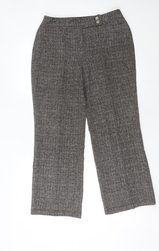 Debenhams Women’s Grey Check Dress Pants Trousers Size 10