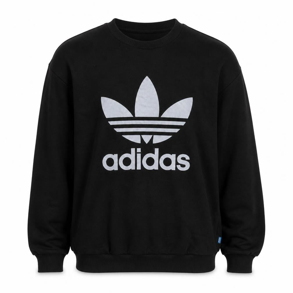 Adidas Mens Black XS Sweatshirt Crew Neck Logo Pullover