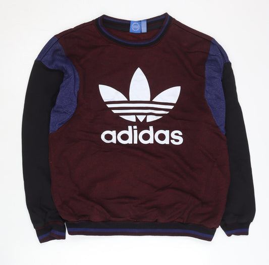 Adidas Womens Multicoloured Logo Sweatshirt Size 12 Pullover