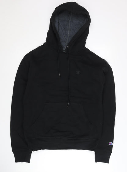 Champion Men's Black Pullover Hoodie Size S Fleece Athletic Sweatshirt