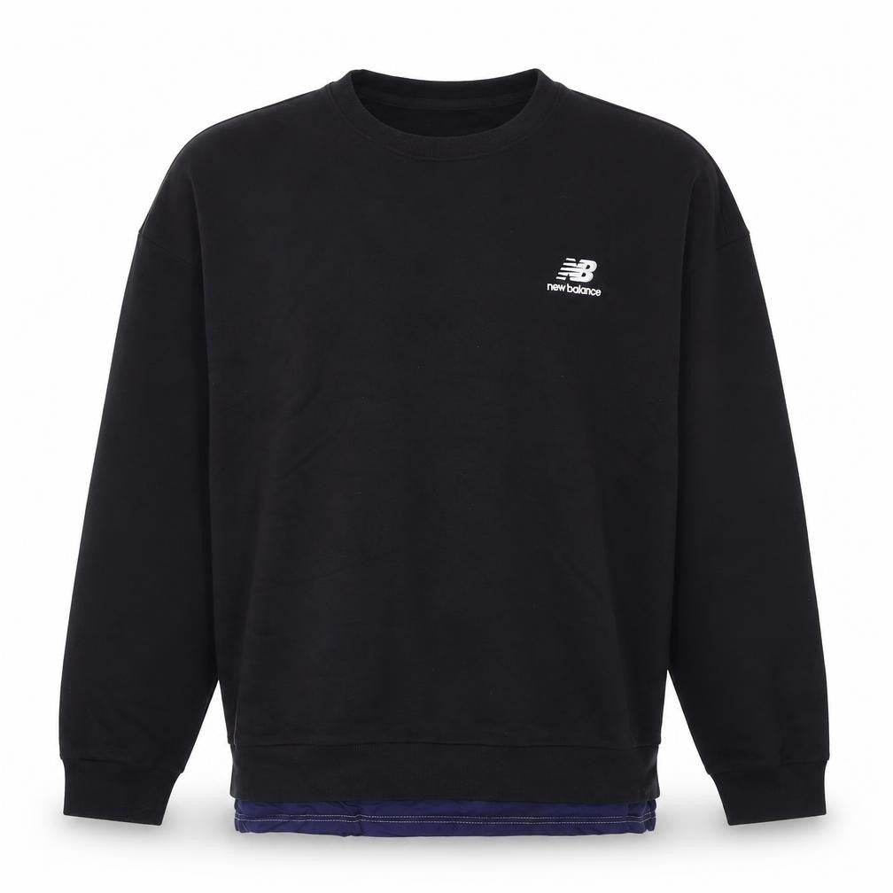 New Balance Men’s Black S Pullover Sweatshirt Crew Neck Logo