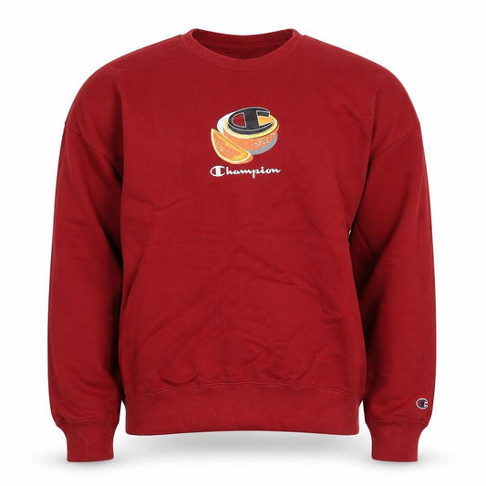 Champion Men’s Red Large Pullover Sweatshirt Graphic Print Crew Neck