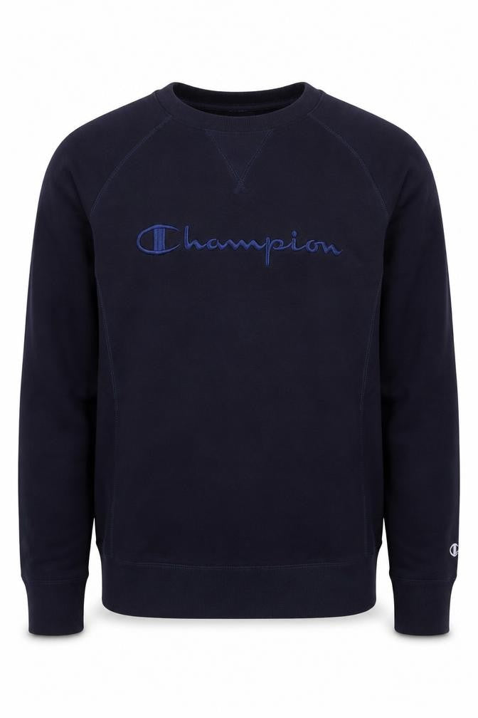 Champion Men's Blue Small Embroidered Pullover Sweatshirt