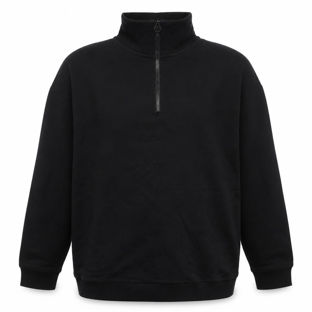 Kappa Mens Black XL Cycling Sweatshirt 1/4 Zip Logo Pullover