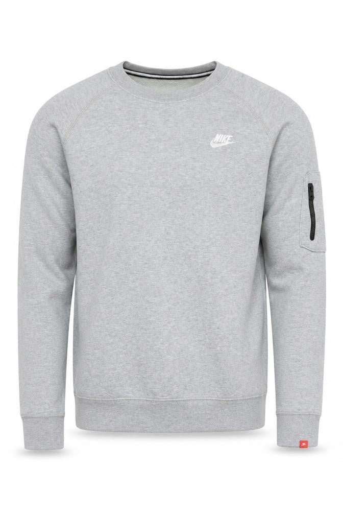 Nike Men’s Grey Cotton Sports Sweatshirt M Pullover Crew Neck