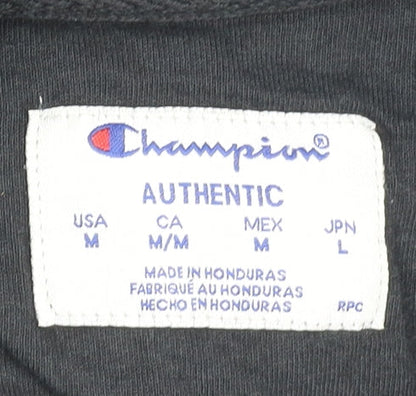 Champion Men's Black Pullover Hoodie Size M Regular Fit Long Sleeve