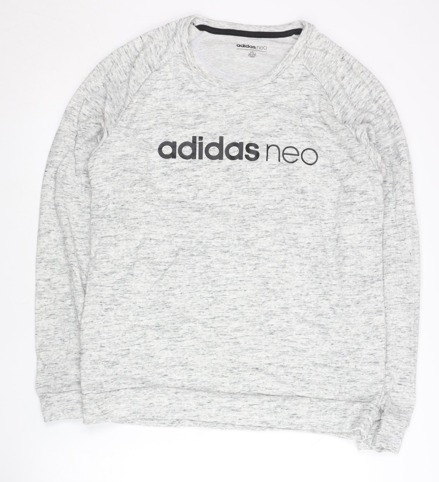 Adidas Neo Men’s Grey Logo Sweatshirt L Pullover Crew Neck