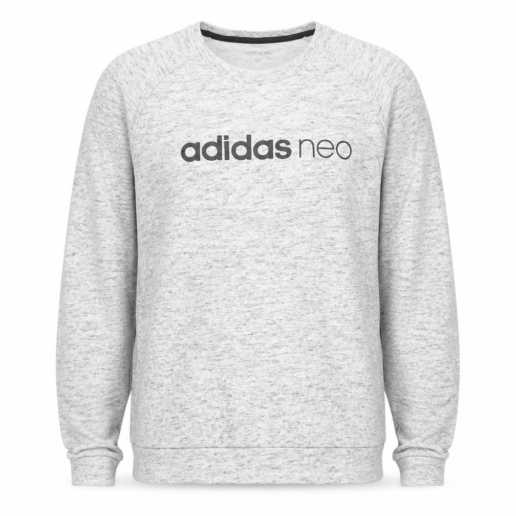 Adidas Neo Men’s Grey Logo Sweatshirt L Pullover Crew Neck