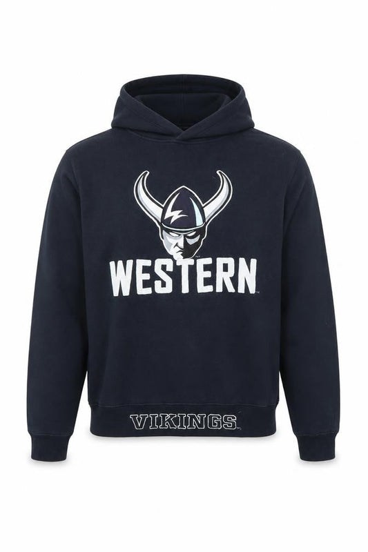 J-America Mens Black XS Pullover Hoodie WWU Western Vikings Logo