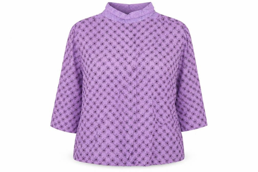 Debenhams Women’s Purple Floral Button-Up Blouse Size 18 Cotton