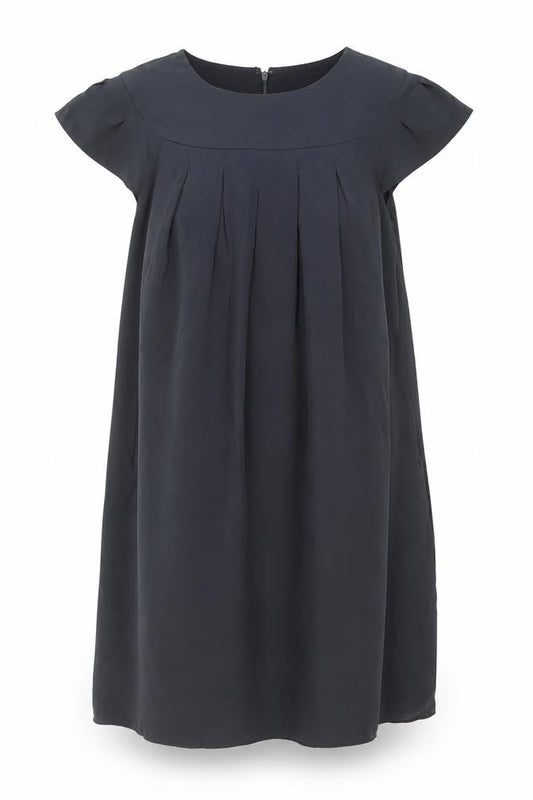 Banana Republic Women Black Size 10 Shift Pleated Knee Dress