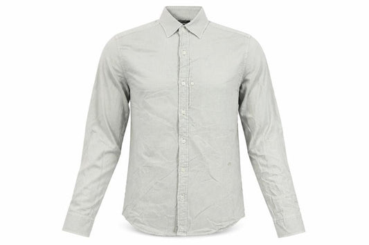 G-Star RAW Men's Grey Small Button-Up Shirt Long Sleeve Classic Fit