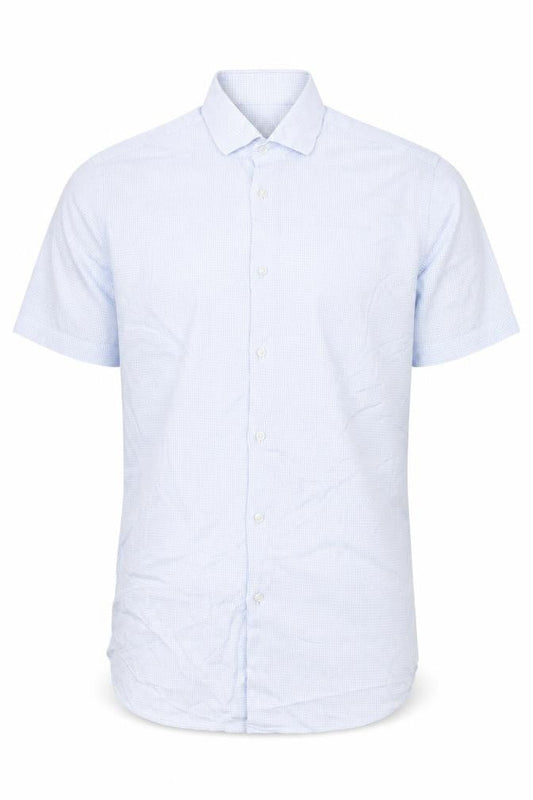 Hugo Boss Men's Blue 16 Regular Fit Egyptian Cotton Long Sleeve Shirt