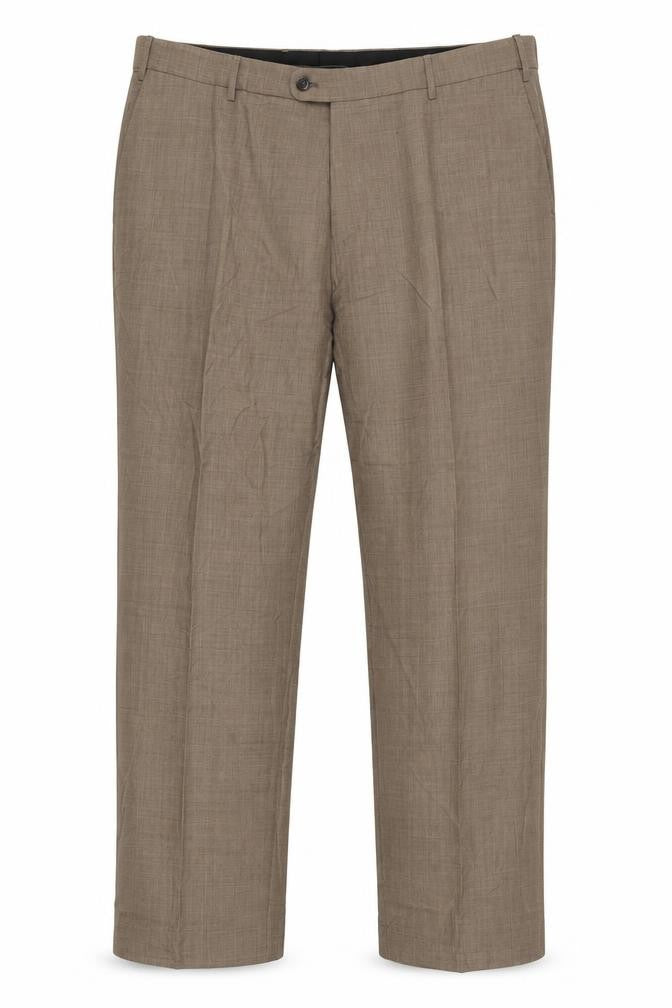 Skopes Men’s Brown Wool Blend Classic Fit Dress Pants Trousers 46R