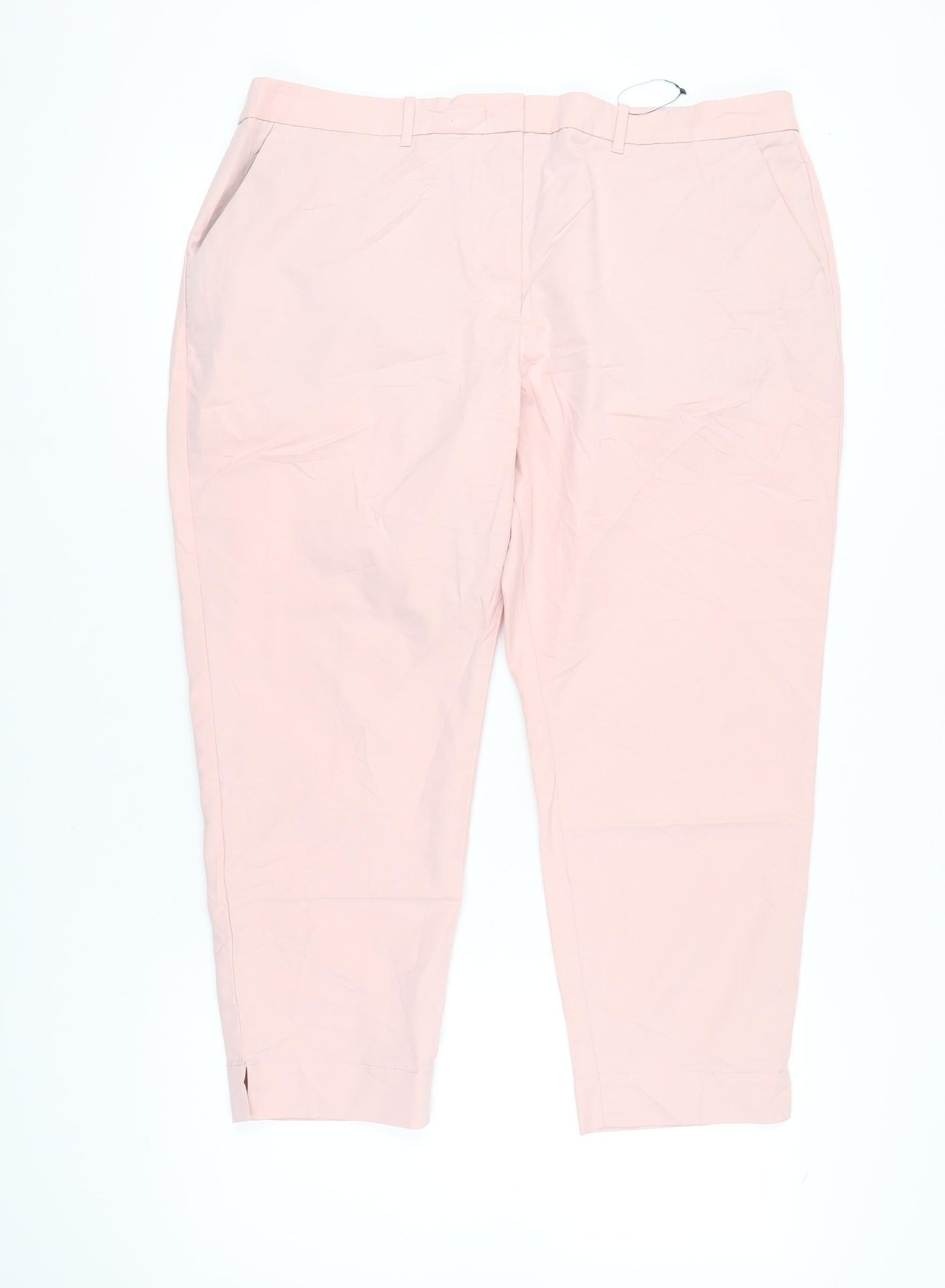 Marks and Spencer Women’s Pink Chino Straight Trousers Size 20
