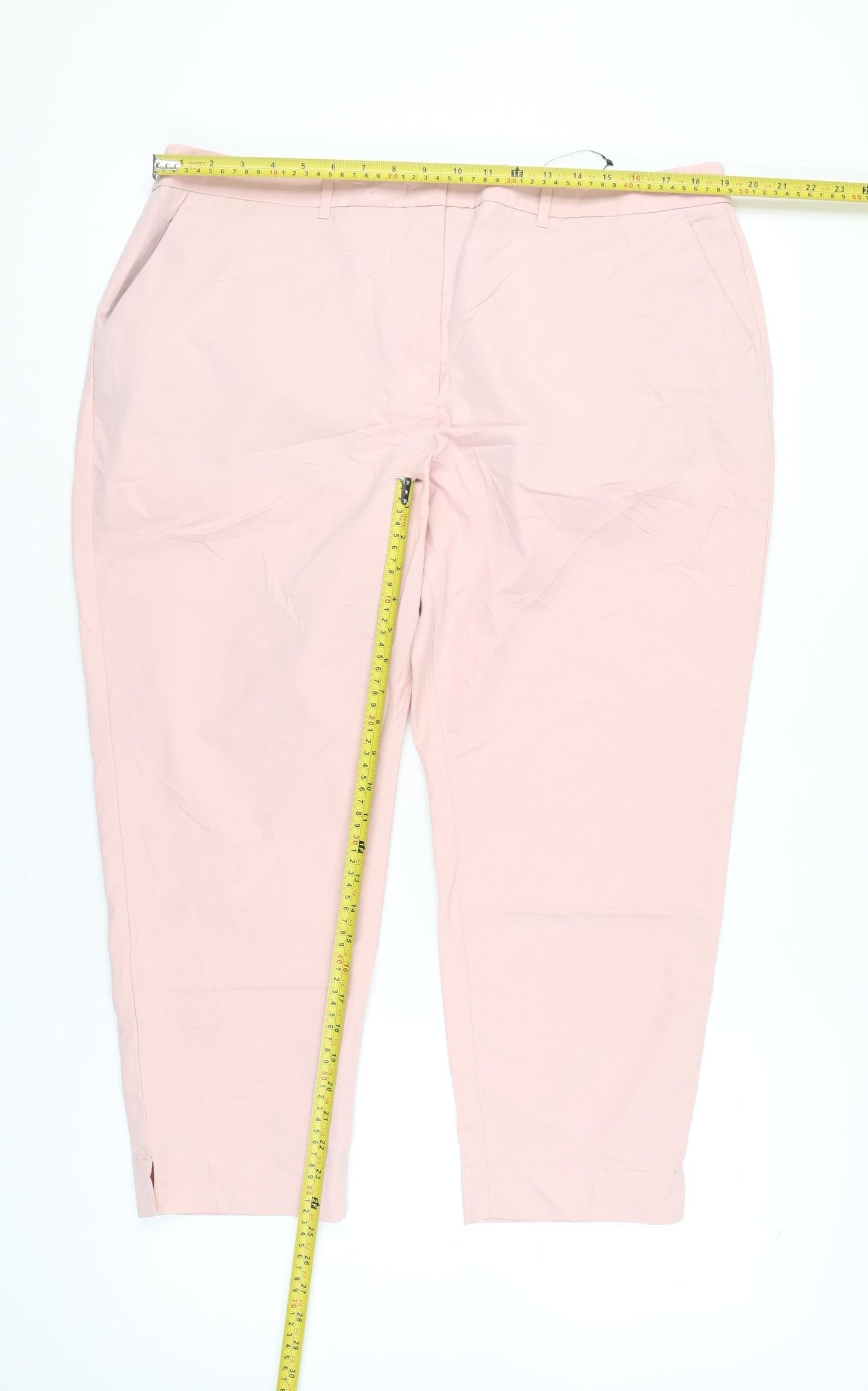 Marks and Spencer Women’s Pink Chino Straight Trousers Size 20