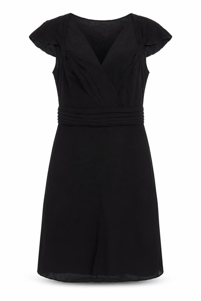 Whistles Women Black Size 12 Sheath Knee Length Dress Classic