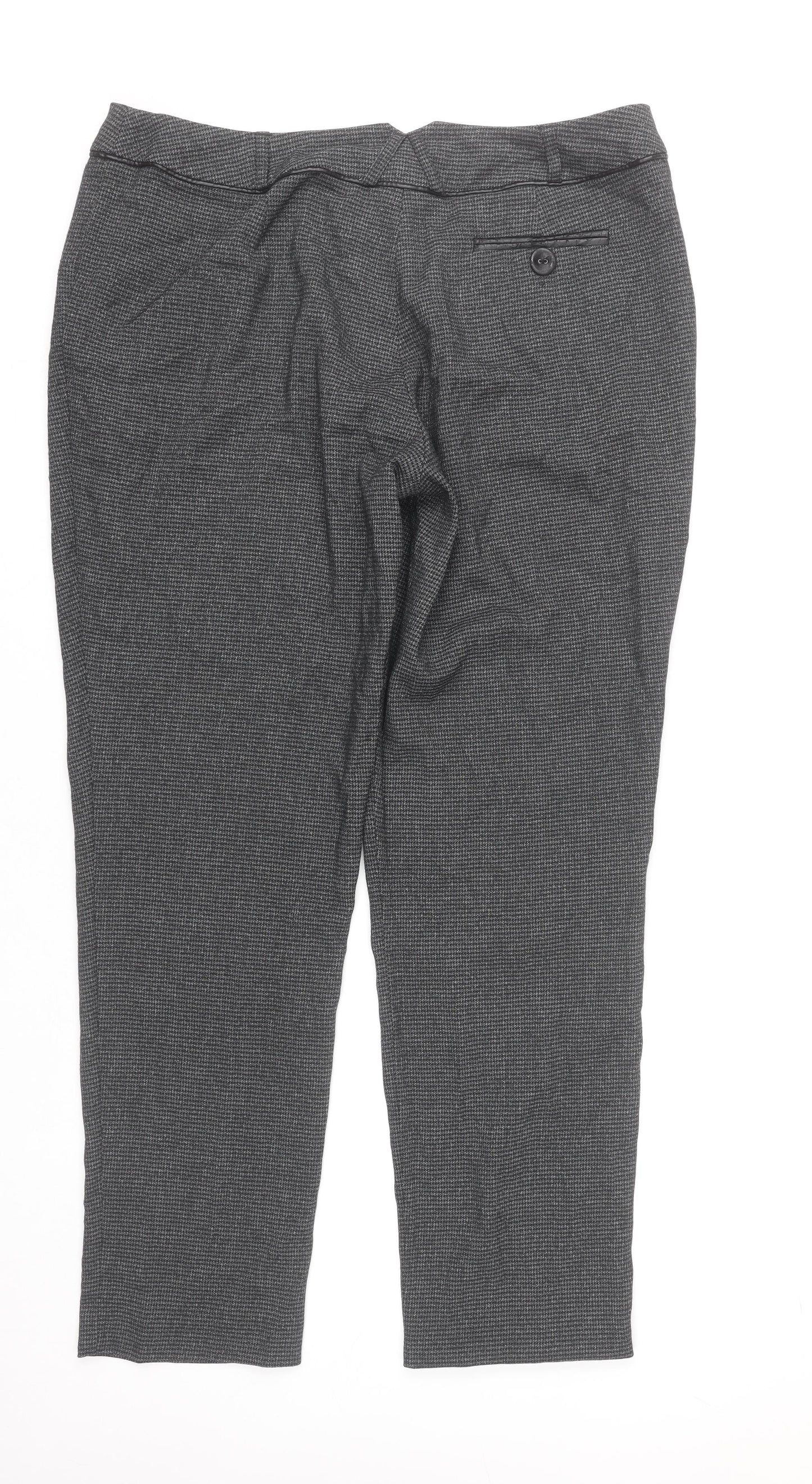 Select Women’s Grey Check Dress Pants Size 14 Work Trousers